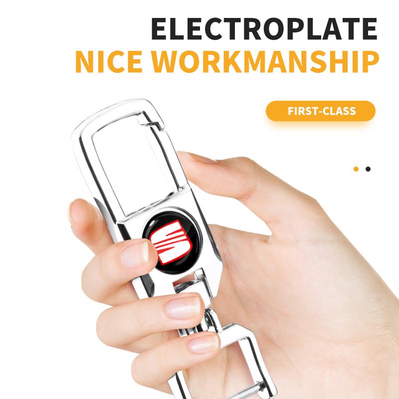 Car Braided Rope Keychain Keyring Key Holder Couple Gifts Auto Accessories for SEAT Leon 5F Ibiza 5 6 MII Altea Toledo 3 Cordoba Alhambra MK3