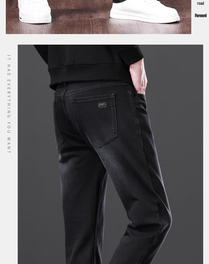Men's American Retro High-End Straight Loose Jeans - Casual, Durable, Versatile Autumn Pants