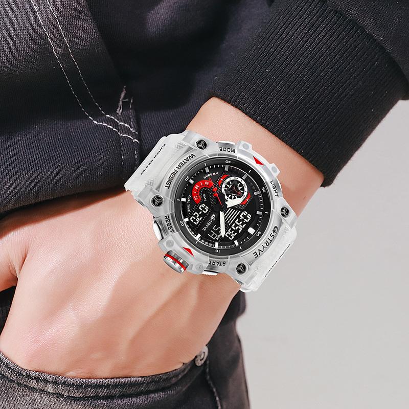 Men's Watch Fashion Trend Outdoor Multi Functional Sports Watch Waterproof Night Light Calendar Student Electronic Watch