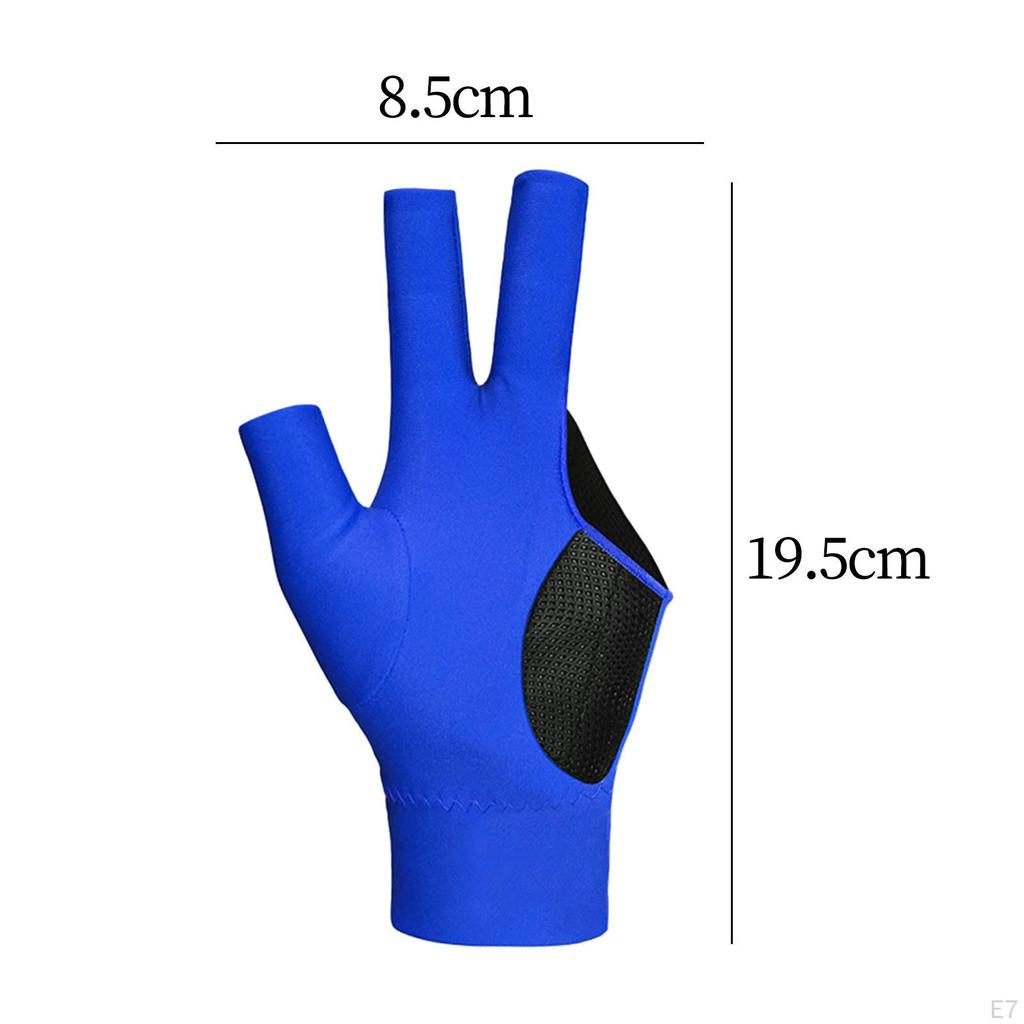 3 Finger Billiards Glove Pool Cue Right Hand Breathable Indoor Game Anti Slip Elastic for