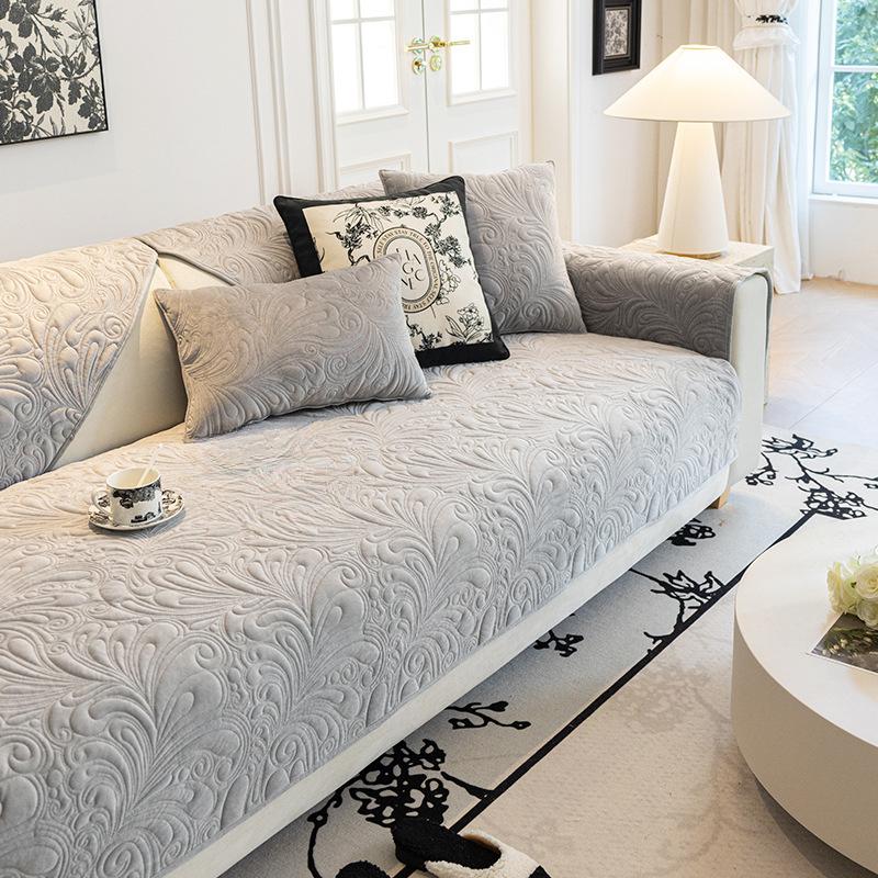 Sofa Cushion Four Seasons Universal Sofa Cushion Crystal Velvet Non-Slip Sofa Cover Cover Towel