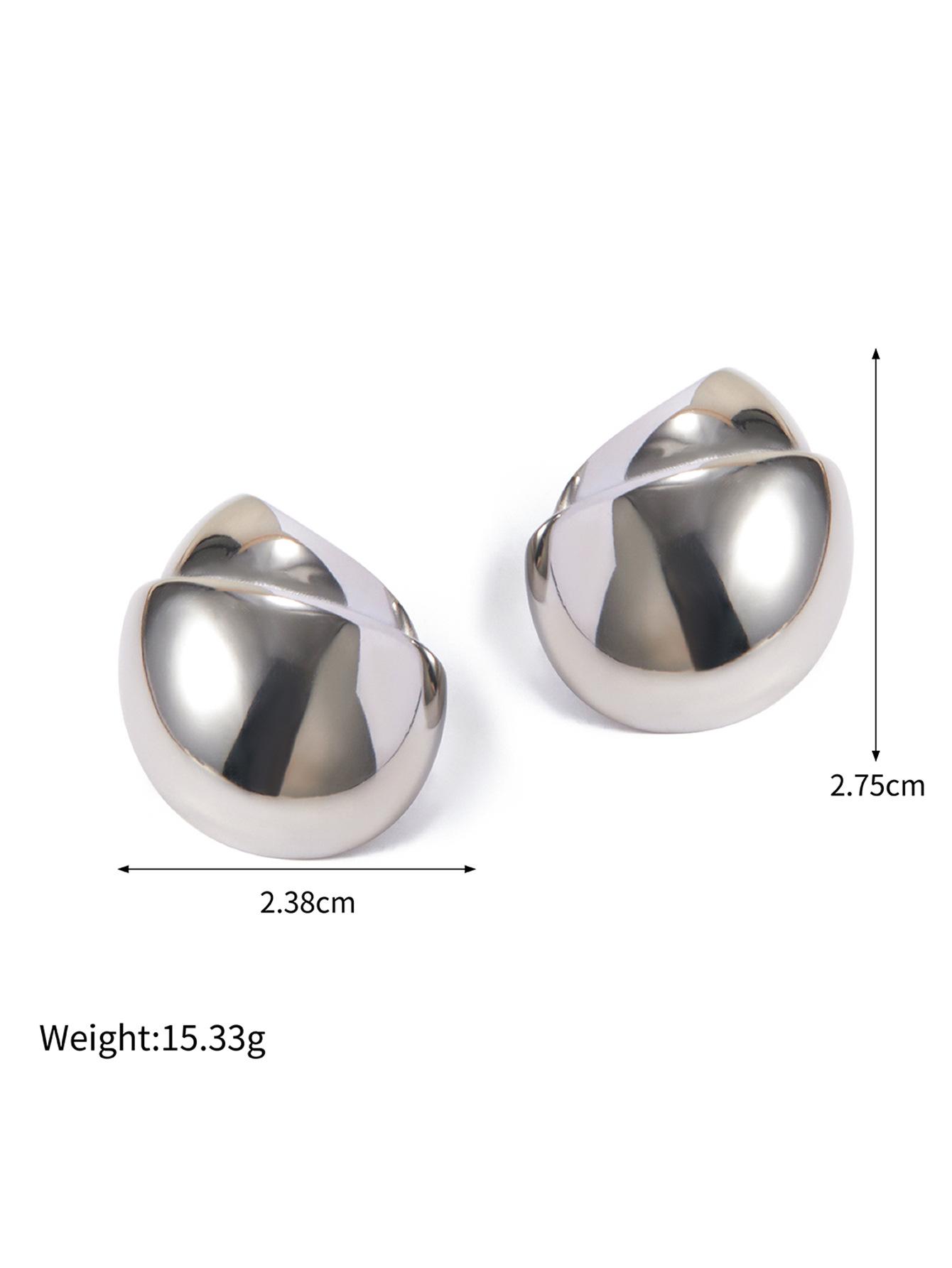 Фундучные Серьги-Гвоздики из Титановой Стали Нишевые Серьги Невыцветающие Серьги-Гвоздики для Уха из Нержавеющей Стали