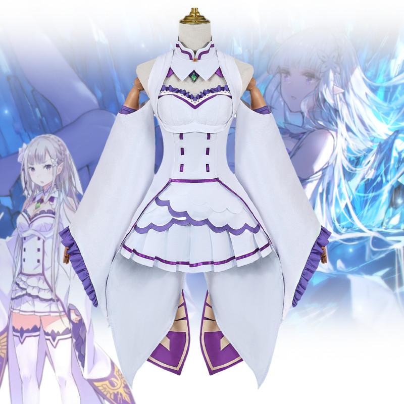Relife A In Different World From Zero Emilia Cosplay Anime Outfit Party Theme