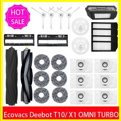 Ecovacs Deebot X1 OMNI / T10 OMNI Roboter Staubsauger Ersatzteile, Gummi / Seitenbürste, Abdeckung, Hepa-Filter, Mopplappen, Staubbeutel