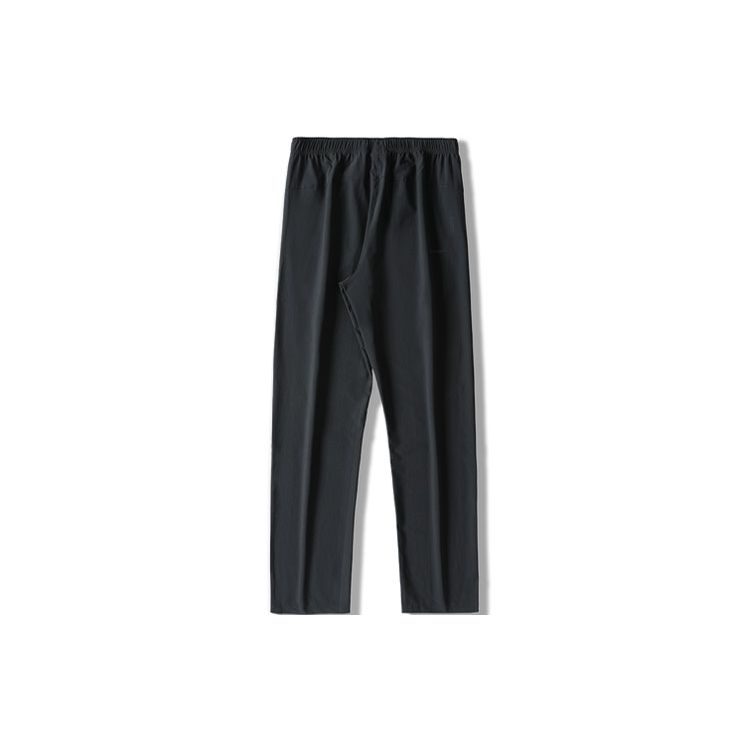 Li Ning Football Series Solid Color Ice Silk Lightweight Breathable Stretch Knitted Sports Pants Men Pants Black AYKS473-1