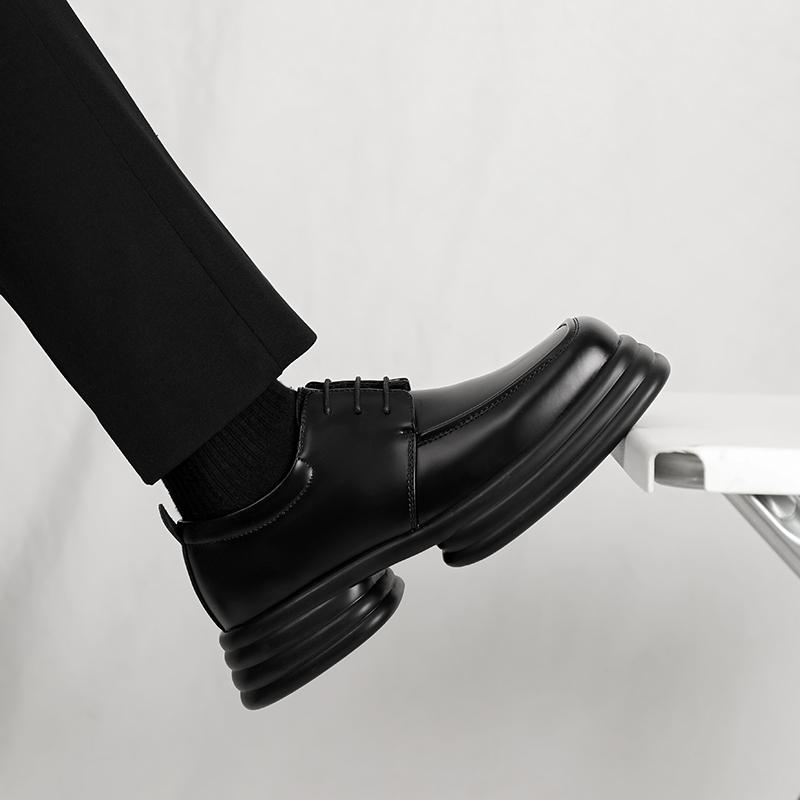 Fashion Black Fashion Men's Leather Shoes Luxury Designer High Quality Style Party Leisure Business Daily Work Thick Soled Derby Shoes