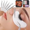 6Pcs False Eyelash Tweezers Set for Fake Fan Lashes Eyelash Extensions Planting Eyebrow Clip Eyelashes Tongs Makeup Nail Tools