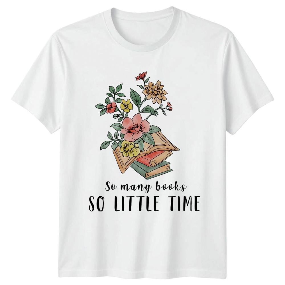 So Unisexy Books So Little TShirt Floral Literary Reading Gift For Him And Her S