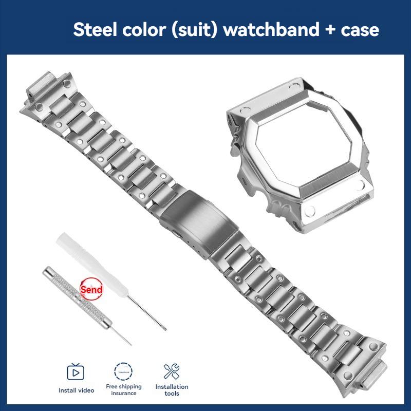 

GX-56 Металевий корпус Ремінець для Casio G-SHOCK Giant G Великий Квадрат GX-56BB GXW-56 Чоловічий Безель Браслет Срібний Золотий Чорний Мод-Кіт Інструменти For GXW-56