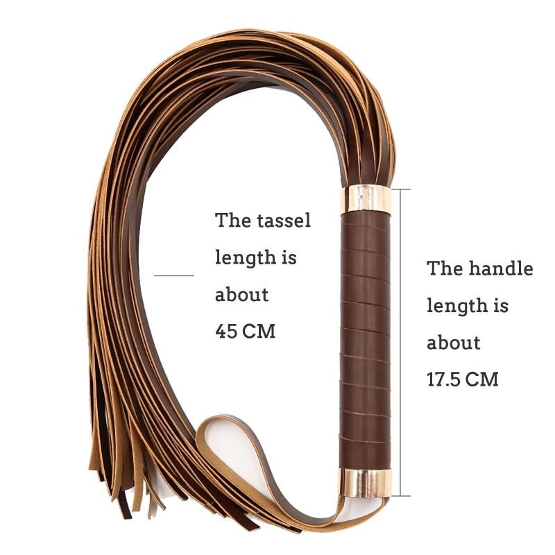 Brown Or Black Flogger Spanking Sex Whip Restraints Floggers