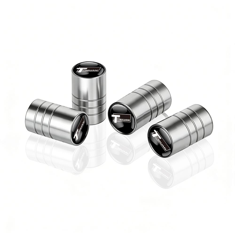 4Pcs Car Wheel Tire Valve Cap Airdust Cover Auto Accessories for Volkswagen VW Golf GTI R RLine Touareg Passat Polo MK7 Beetle Sk0