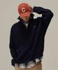 Authentic Wappen Half Zip Knit Dark Navy