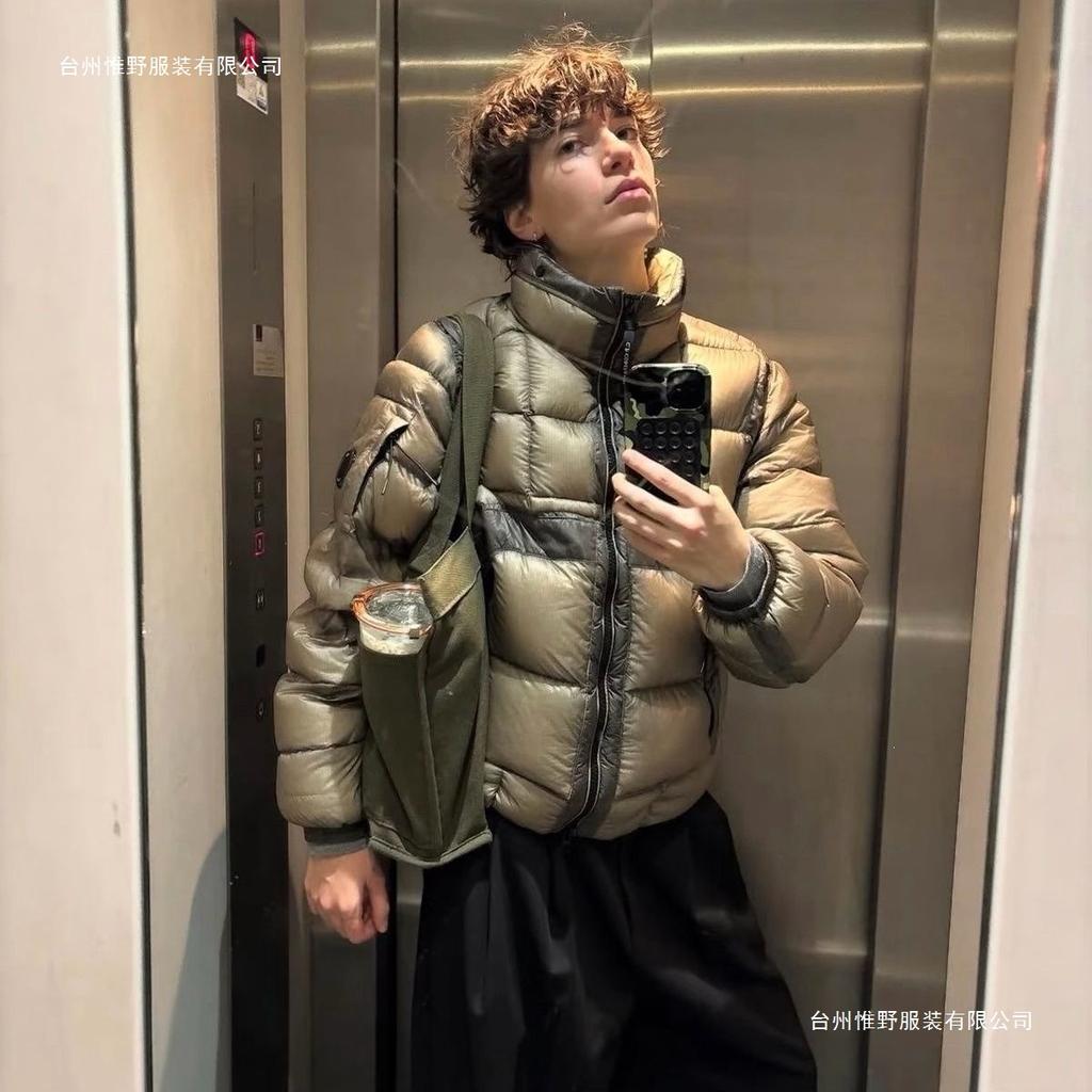 New CP classic black lens stand-up collar light and thin cotton clothes, grid segmented quilted jacket, urban functional tooling