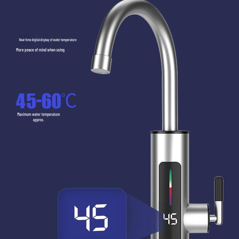 Instant Heat Dual-Use Stainless Steel Electric Water Faucet with Smart Display