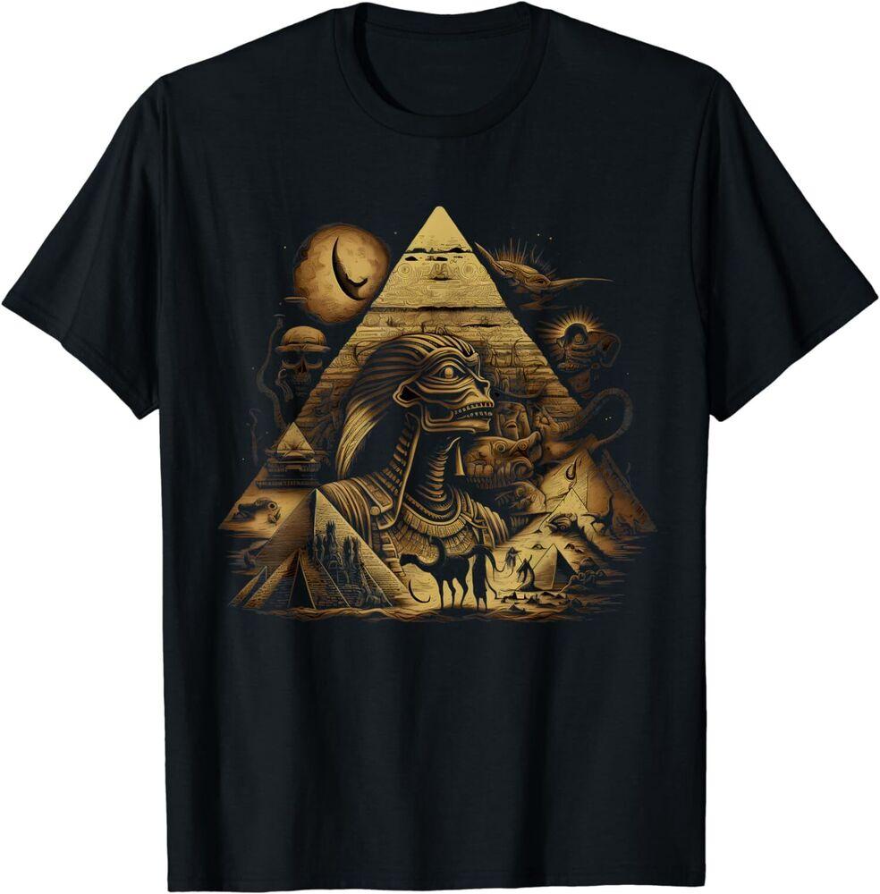 NEW LIMITED Ancient Egyptian Pyramids Aliens Space UFO Science T-Shirt S-5XL Unisex T-Shirt M