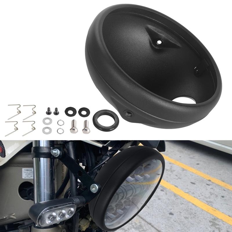 Universal Bucket Shell Lighthouse 7” 7INCH Motorcycle Headlight Cover For LED Headlight Parts Housing Adjustable Mount Bracket