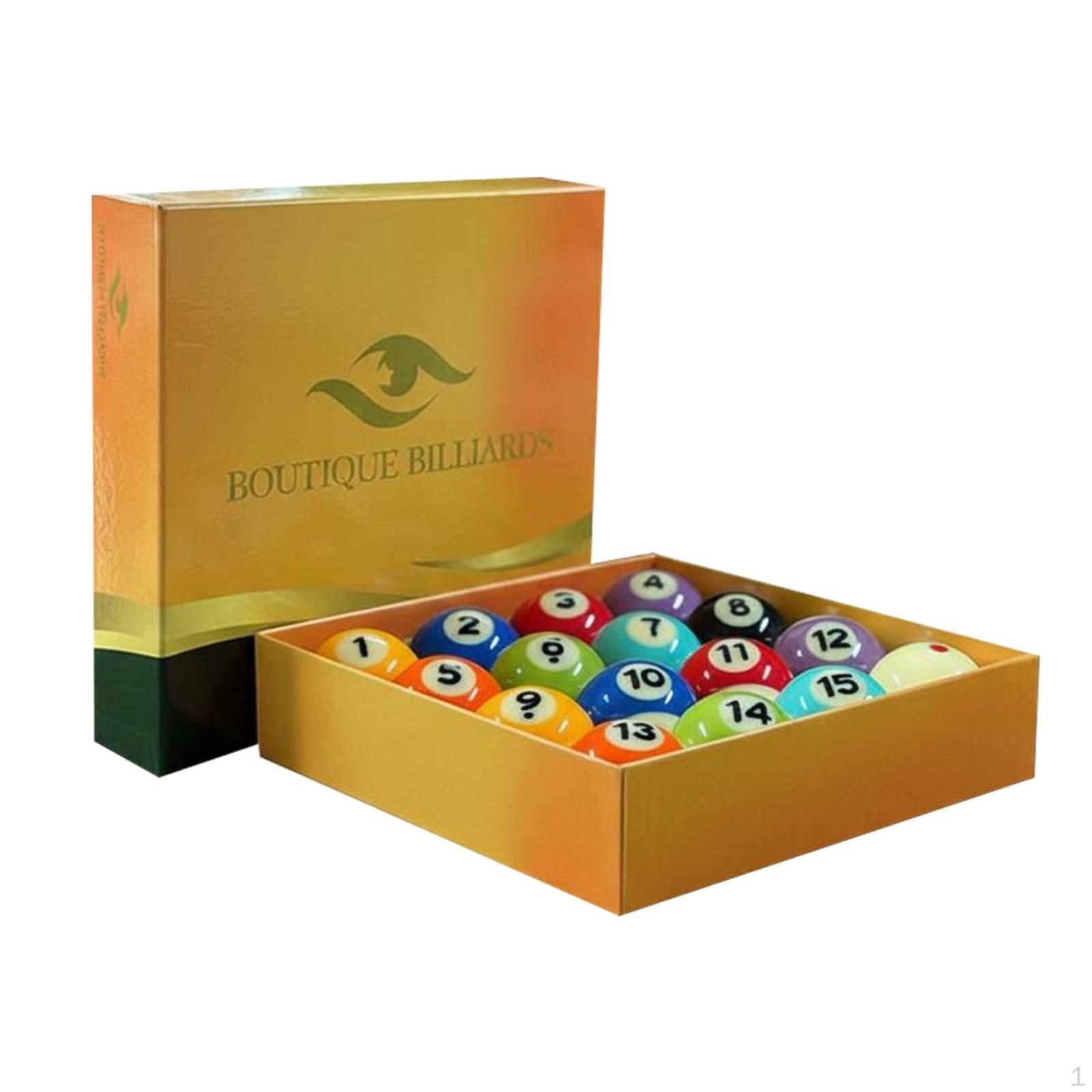 16 Pieces Billiard Ball Set Professional Grade Regulation Size Pool Balls Uniform Weight