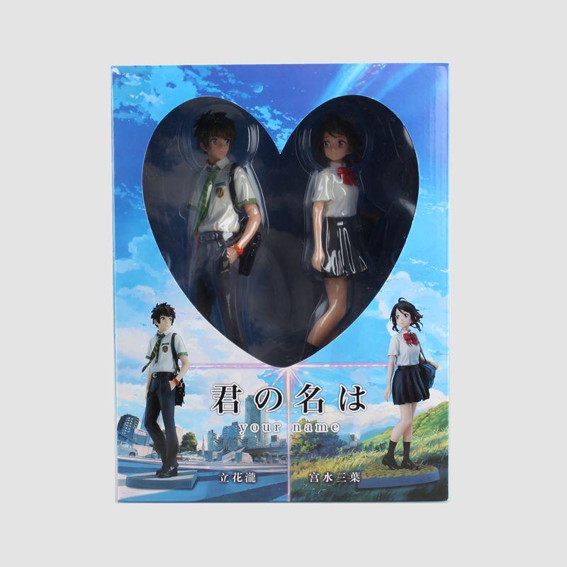 

Anime Movie Your Name PVC Action Figure Model Toys Anime Cartoon Tachibana Taki Miyamizu Mitsuha Figure Dolls 22cm no box