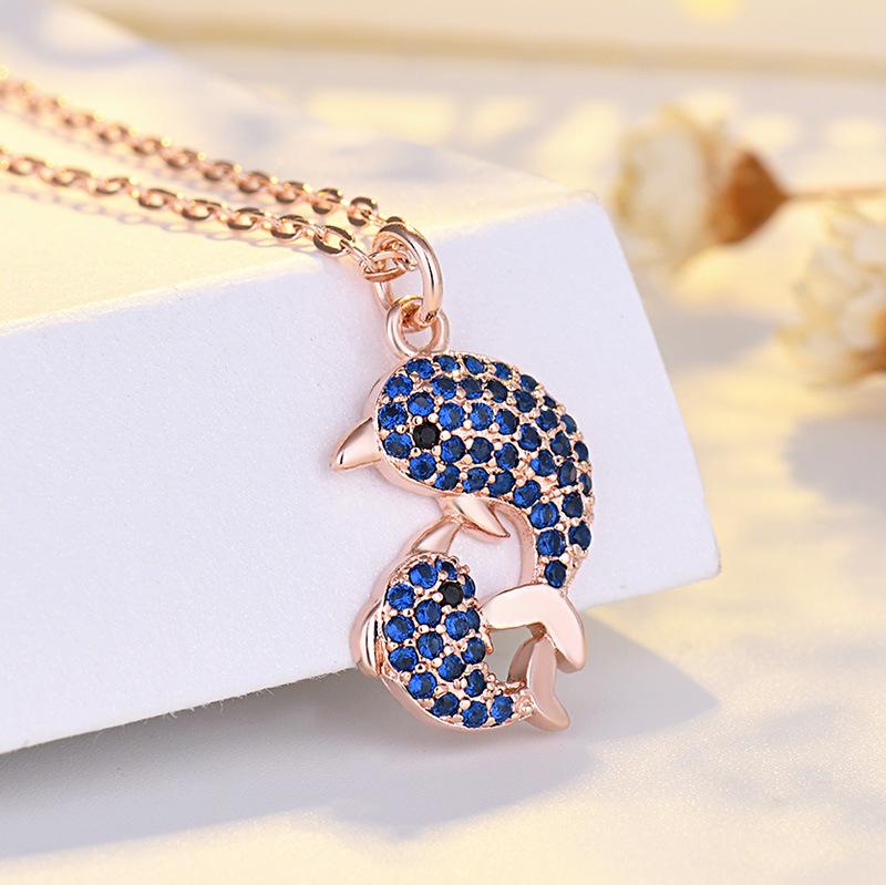 

BELLA BOX New Product Dolphin Zircon Necklace - Simple And Elegant Pendant With Diamonds On A Collar Chain For The Neck. Necklace+Pendant