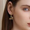 Retro Dance Shoe Cherry Drop Earrings Artistic Handcrafted Details Lightweight Comfort Ear Jewelry For Daily Wear