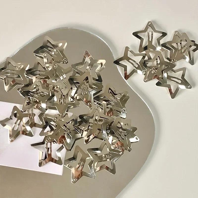 10pcs Colorful Y2K Star BB Hair Clips Women Grils Cute Metal Star Hairpins Side Barrettes Hair Grip Hair Accessories Headwear