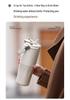 Ceramic Liner Large Capacity Travel Thermos Cup with Straw