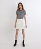 Green Butter Silky Heart Button Skirt (Ivory)