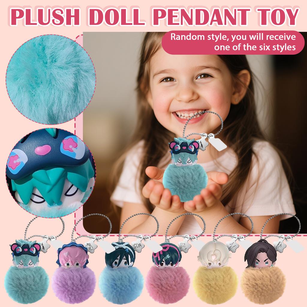 Random Styles Of Cute Cartoon Dolls And Plush Toys In The Surrounding Area