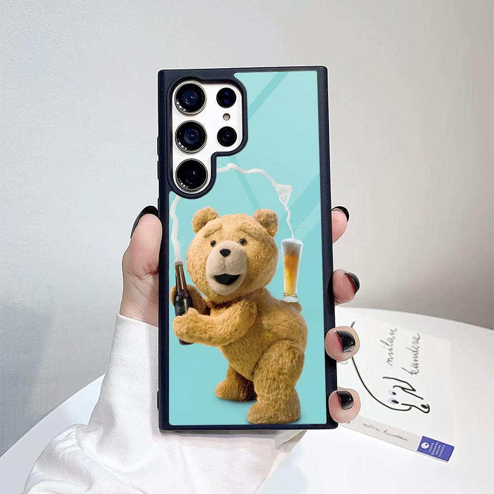 Funny ted bear Phone Case For Samsung Galaxy S26 S25 S24 S23 S22 S21 S20 FE Edge Pro Plus Ultra PC+TPU Cover
