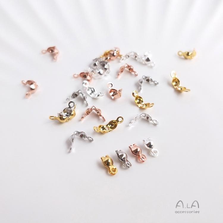 Stříbrné koncovky s 18karátovým pozlacením pro DIY šperky