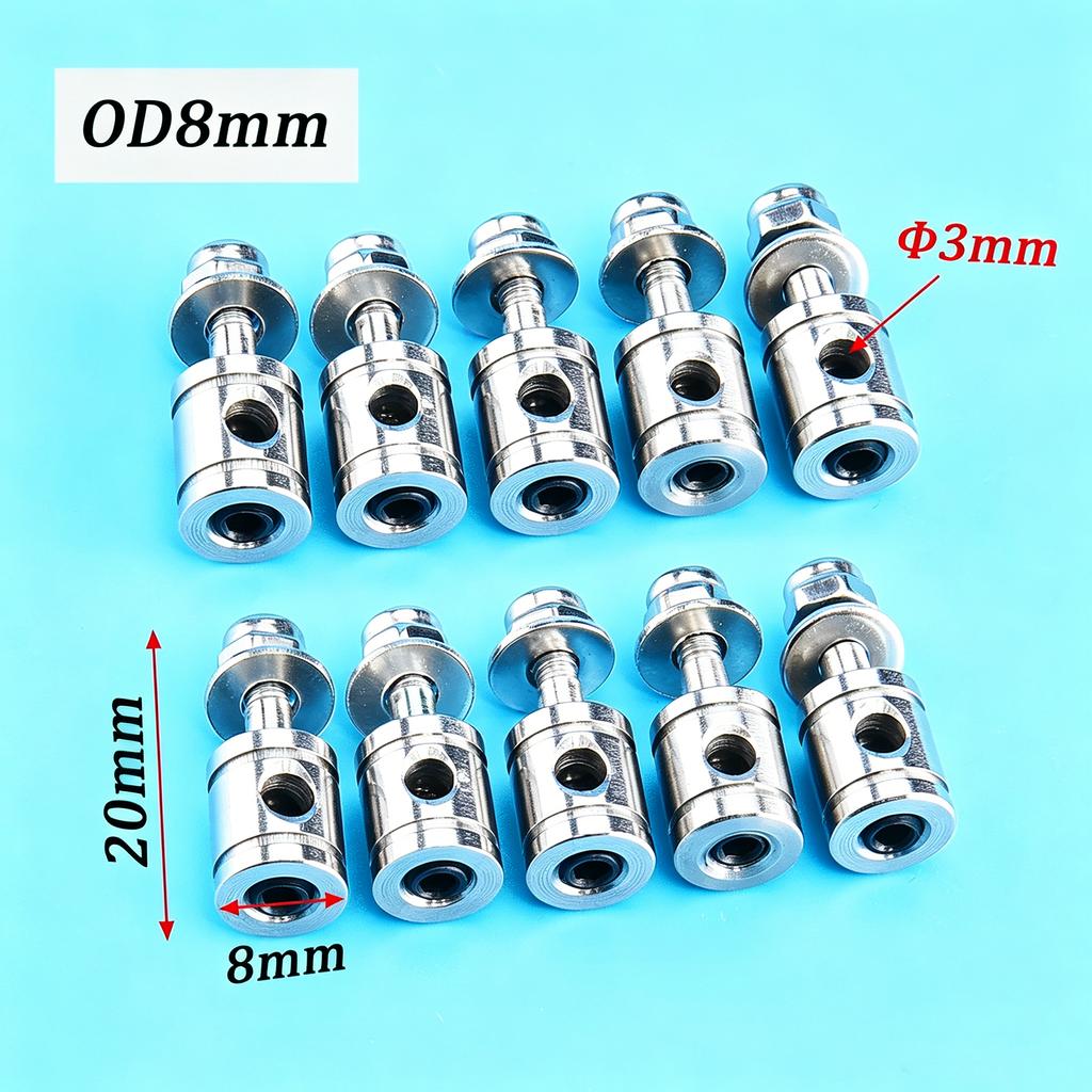 10PCS RC Airplane/Boat Push Rod Connector Adapter Linkage Stoppers D2.0mm/D3.0mm For Connecting Servo Arm and Pull Rod
