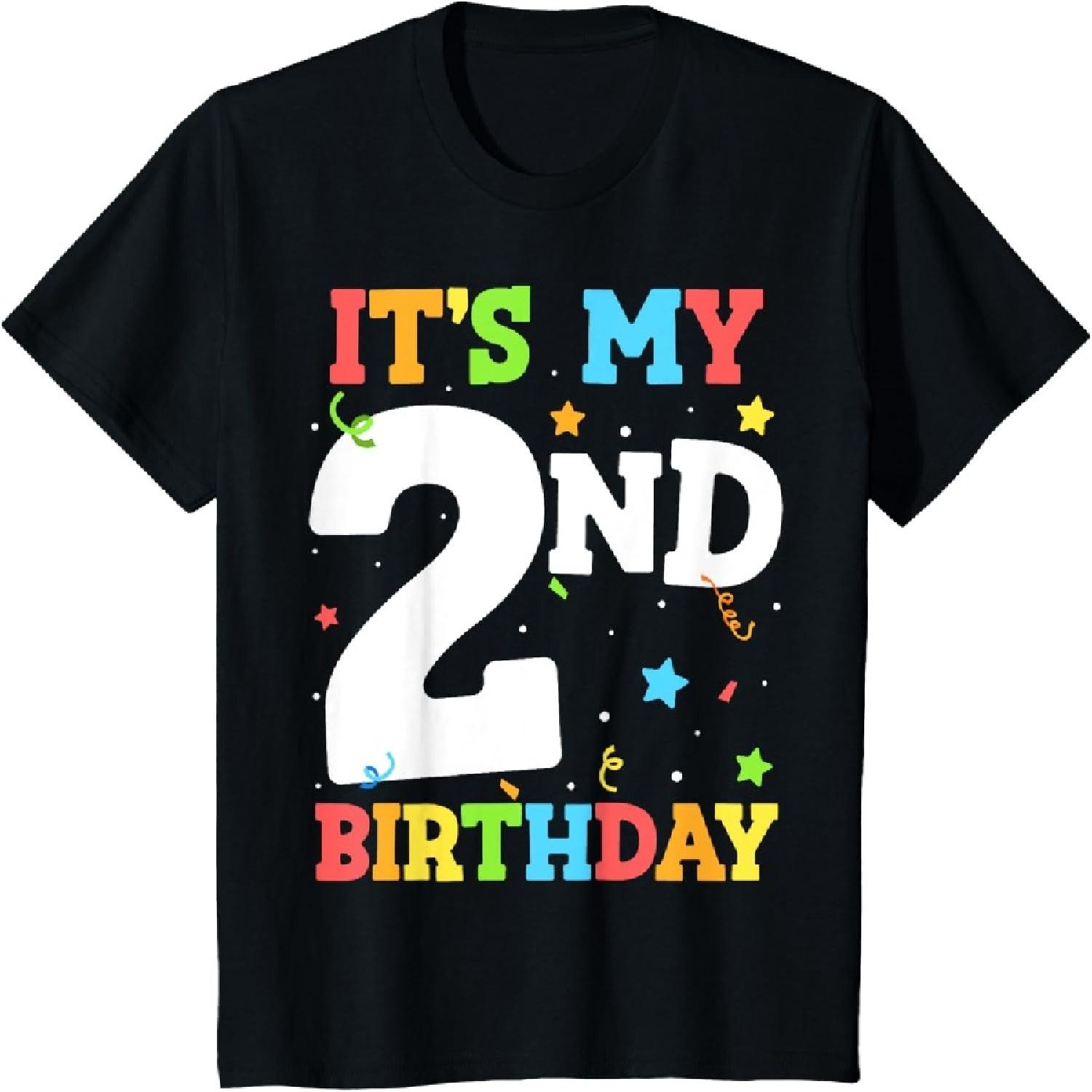 It s My 2nd Birthday Boy 2 Toddler Girl 2 Two Happy Birthday T-Shirt S