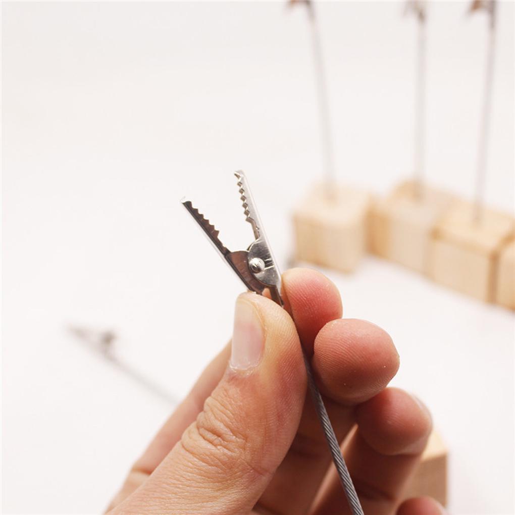 New Portable 10/20PCS/Set Wooden Place Card Holder Clips Wedding Place Card Holder Table Photo Memo Number Name Clips Base