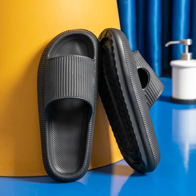 Slippers EVA Thick-Soled Non-Slip Summer Quarters Bathroom Shower Sandals Slippers Simple Men Women Wear Indoor Home Casual