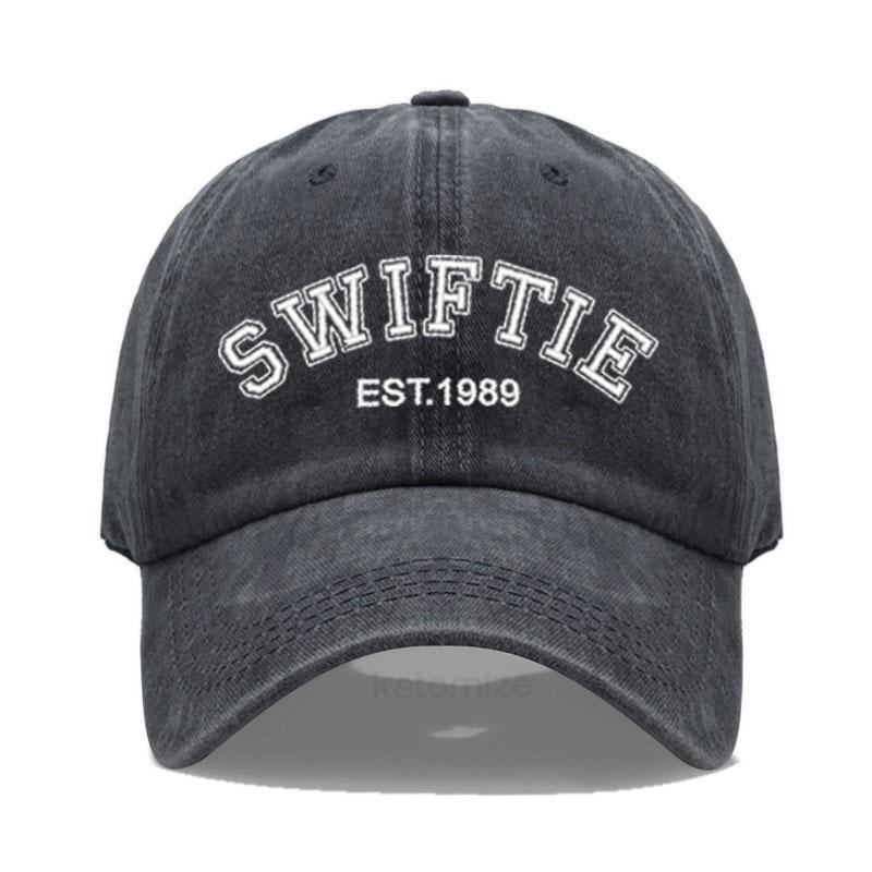 SWIFTIE 1989 Stickerei Baseballkappe für Männer Frauen Unisex Gewaschene Baumwolle Dad Hat Sonnenhut Geschenk Fans Outdoor-Sport Dropshipping