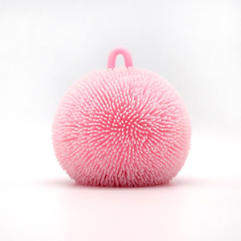 

Пушистый ёжик антистресс с мелкими волосками 10cm Fluffy Ball розовый