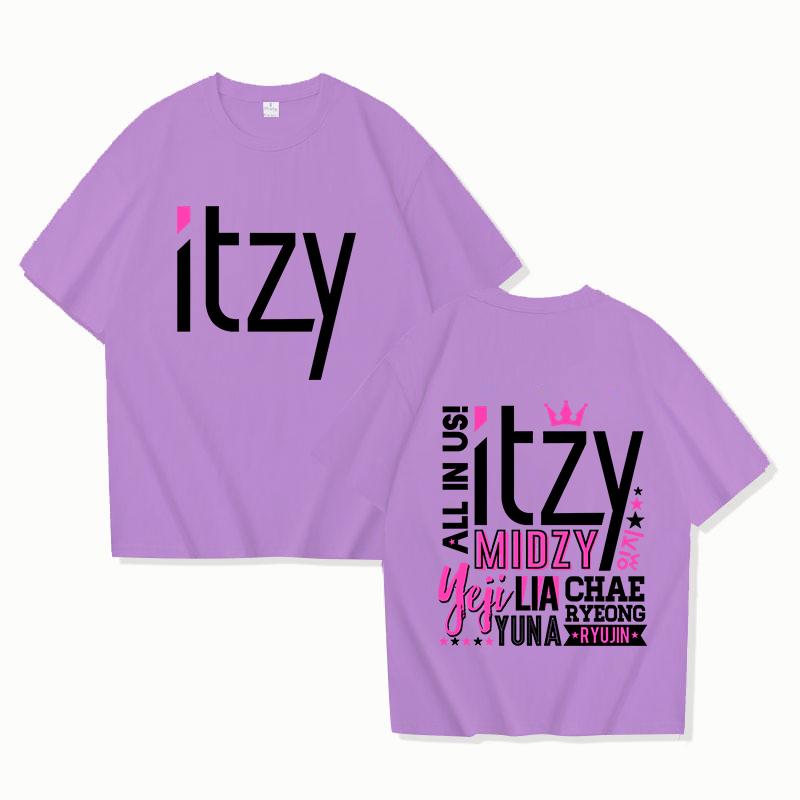 Neue Kpop Bedruckte T-Shirts Mode Damen Sommer T-Shirt Fans Lässig Kurzarm Rundhals Tops T-Shirts