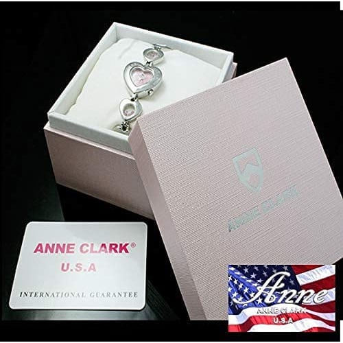 ANNE CLARK Women's Heart Watch Silver Natural Shell Dial Natural Diamond Diamond Skin-Friendly All-Stainless Material Easy Strap Adjustment!