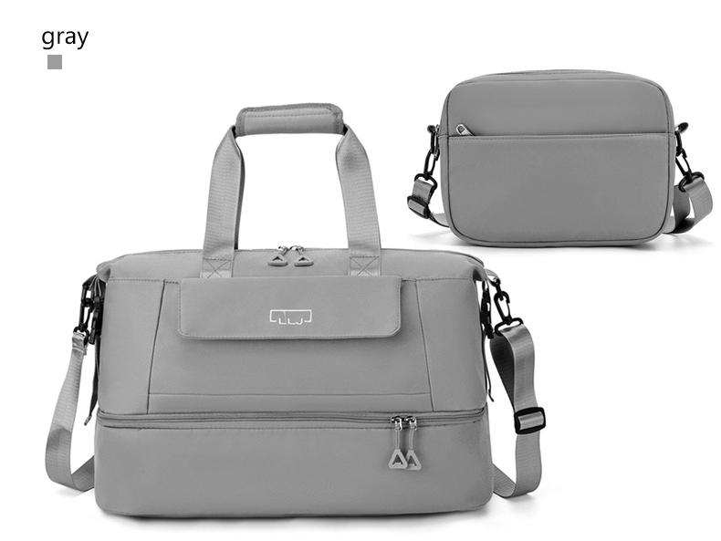 

Stylish Large Capacity Multifunctional Travel Bag for Short Trips and Business Commuting Large: 46*22*31 cm, Small: 23*7*17 cm сірий колір