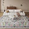 Vikama Machine Washable Area Rug Floral Office Non Slip Small Carpet For Bedroom Bedside Kitchen Entryway Kids Room Office Decor