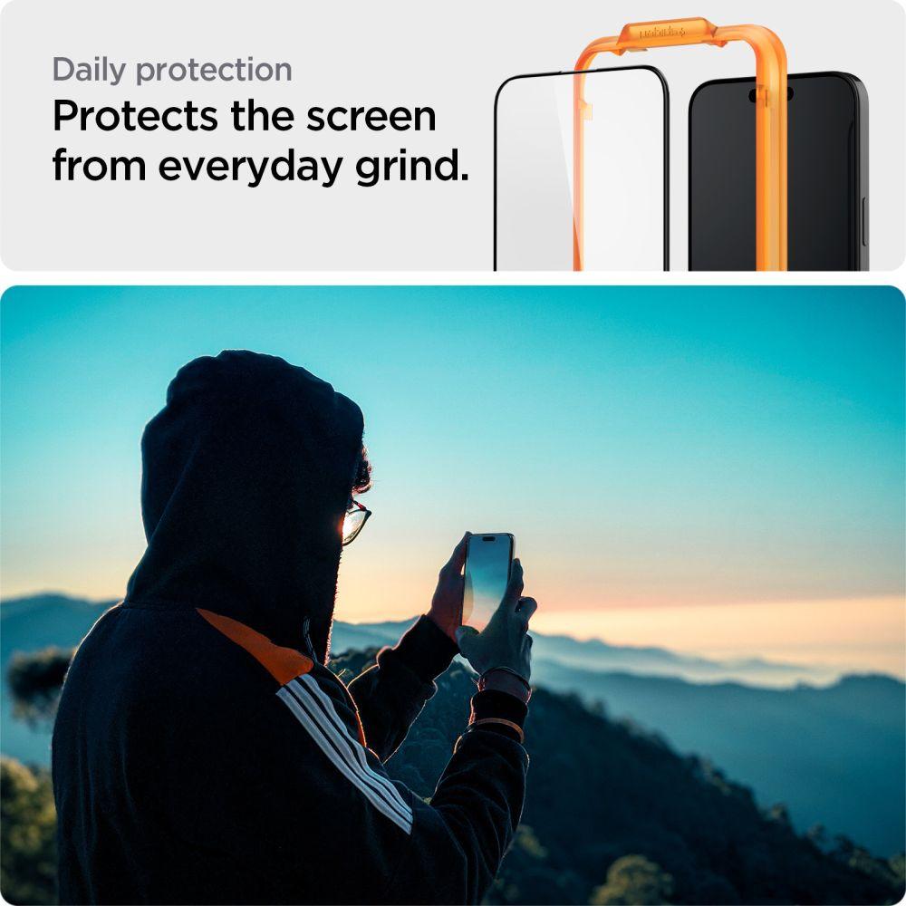 Szkło Hartowane Spigen Alm Glass Fc 2-Pack Iphone 15 Pro Black