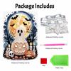 Halloween Pearl Painting Art Full Pearl Handmade Diy Home Decorations Moon Ghost Pumpkin Candlelight Craft Gifts Wall Decor
