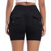 New Peach Hip Workwear Tight Shorts For Women, High Waisted Elastic Hip Lifting Button Yoga Pants, Quick Drying Running And Fitness Pants