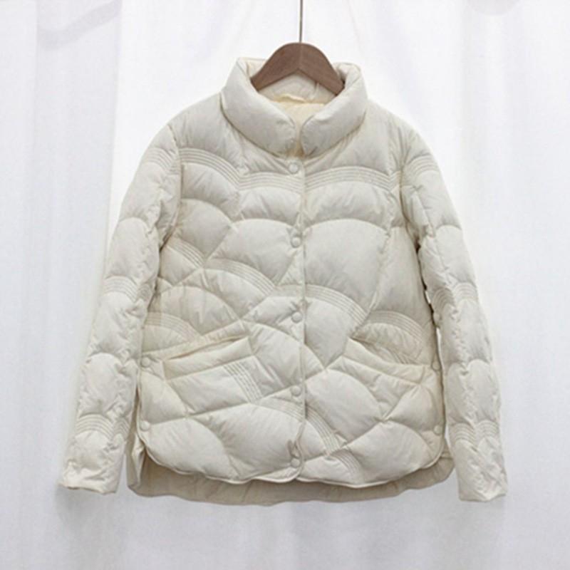 Womens Short Down Jacket 2026 Fall Winter Lightweight Stand Collar Fashion Trendy Cloud Outerwear