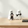 Cute Style Spooky Ghost Statue Smooth Surface Halloween Table Decor Ghost Cat Ornament  Office Desk
