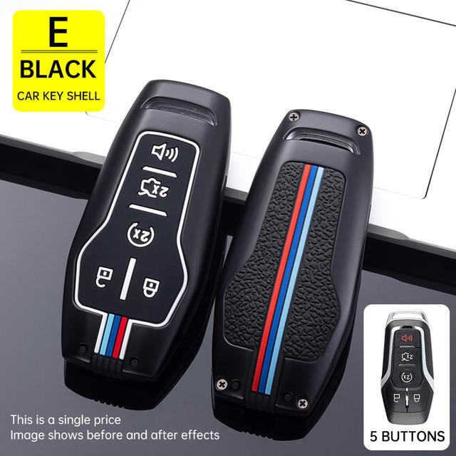 Zinc Alloy Pink Car Key Case Cover Fob Shell for Ford Fusion Mustang F150 Edge Explorer Lincoln MKZ MKC MKX Car Accessories