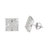 Moissanite 925 Silver Earring Mens Jewelry Square Hip Hop Big Mens Stud Earrings