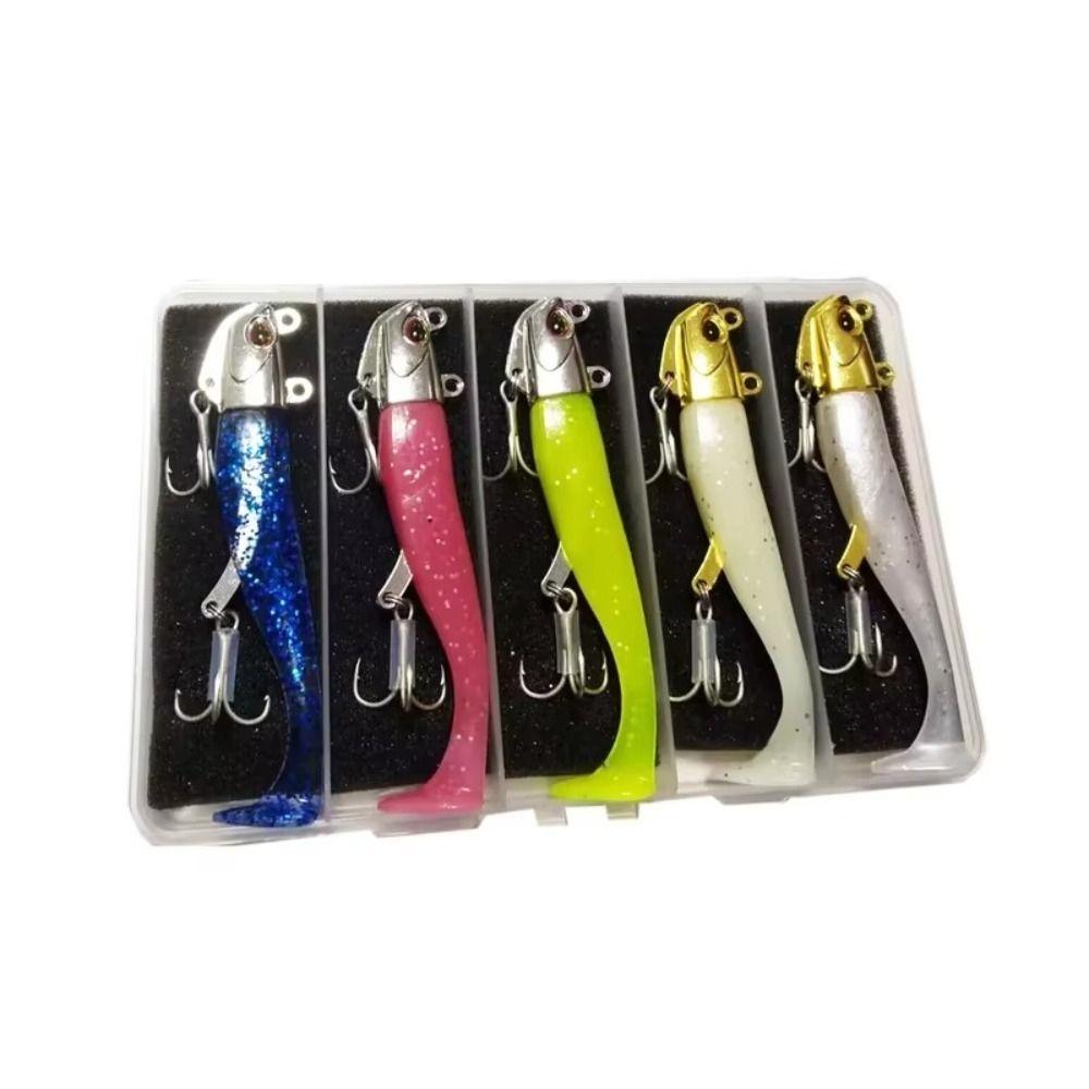 30g/108mm Artificial Soft Bait Mackerel Feathers Zinc Alloy Jig Head Lure  Lead Fishing Hook