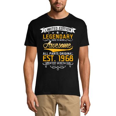 Men's Vintage T-Shirt Legendary Aged To Being Awesome 1968 - Gift for 52nd Birthday Tee Shirt