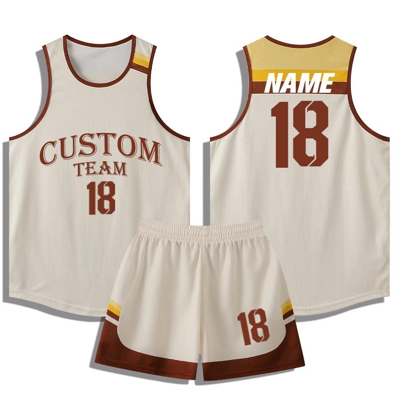 Conjunto de Camiseta y Pantalones Cortos de Baloncesto de Secado Rápido para Niños y Hombres Conjunto de Camisetas y Pantalones Cortos para Niños Ropa Deportiva Masculina Kit de Baloncesto sin Mangas Personalizado A069